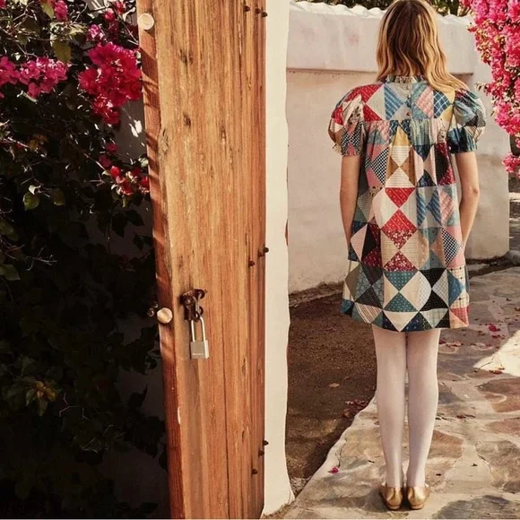 Doen Amarillo Dress in Patchwork Print - Picture 2 of 7